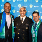 Dr. Arpan Waghray, U.S. Surgeon General Dr. Vivek Murthy on We Can Be Well mental wellness panel hosted by the Seattle Sounders